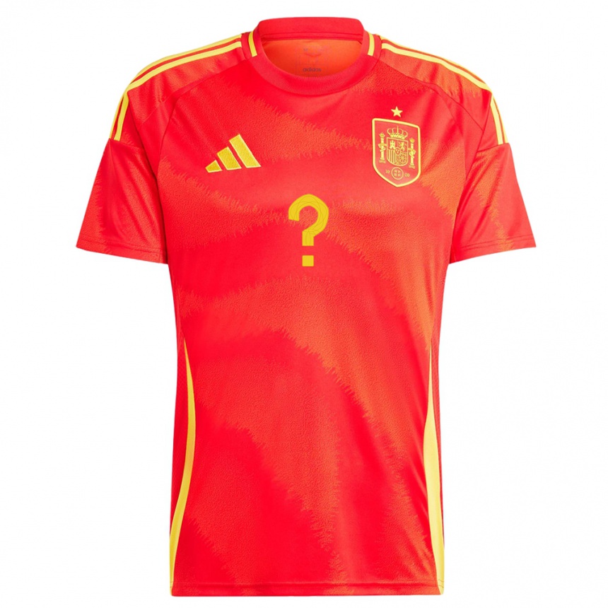 Damen Fußball Spanien Ihren Namen #0 Rot Heimtrikot Trikot 24-26 T-Shirt Luxemburg