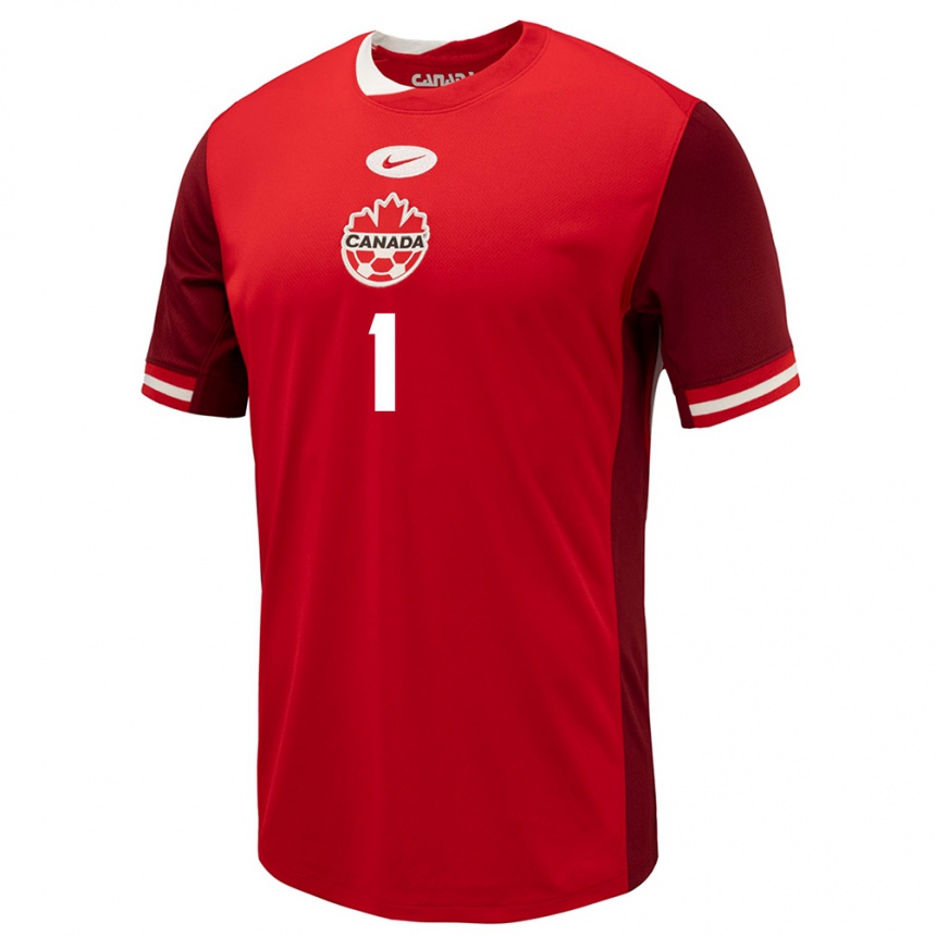 Damen Fußball Kanada Ben Alexander #1 Rot Heimtrikot Trikot 24-26 T-Shirt Luxemburg