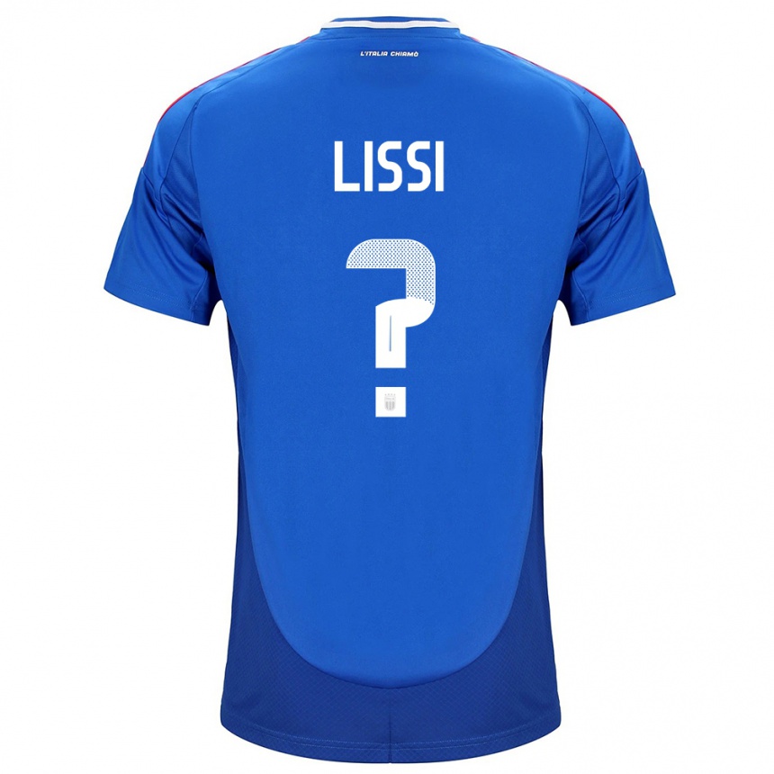 Damen Fußball Italien Thomas Lissi #0 Blau Heimtrikot Trikot 24-26 T-Shirt Luxemburg