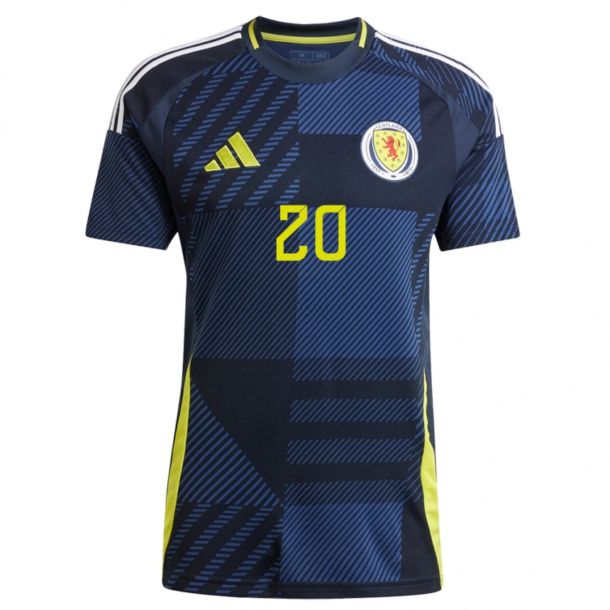 Damen Fußball Schottland Kirsty Smith #20 Dunkelblau Heimtrikot Trikot 24-26 T-Shirt Luxemburg