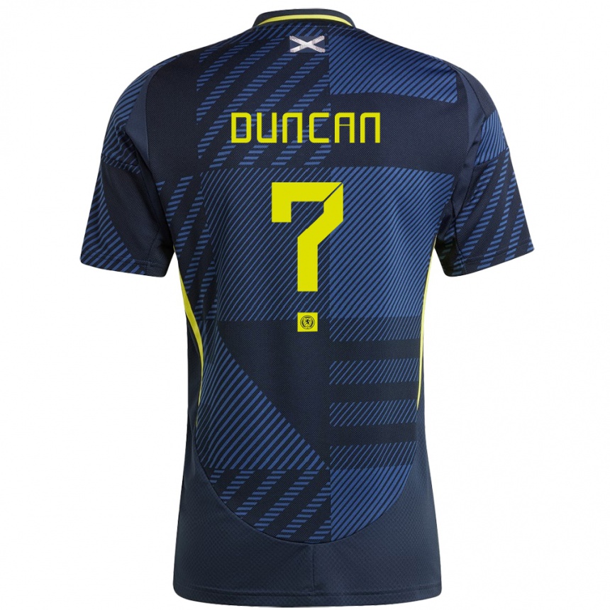 Damen Fußball Schottland Ryan Duncan #0 Dunkelblau Heimtrikot Trikot 24-26 T-Shirt Luxemburg