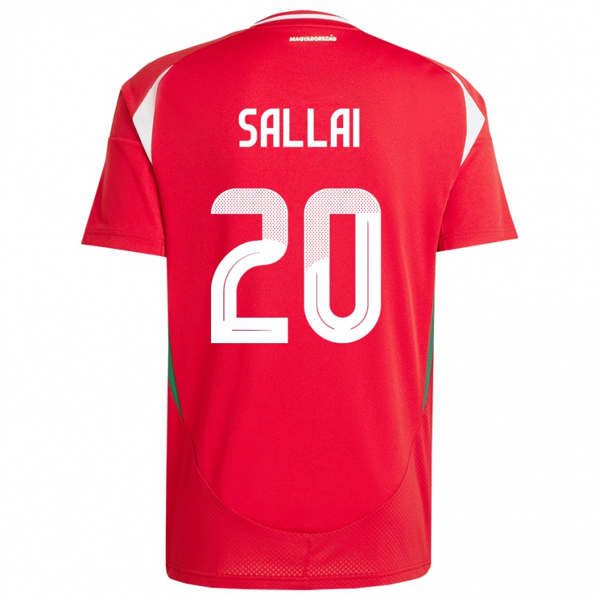 Damen Fußball Ungarn Roland Sallai #20 Rot Heimtrikot Trikot 24-26 T-Shirt Luxemburg