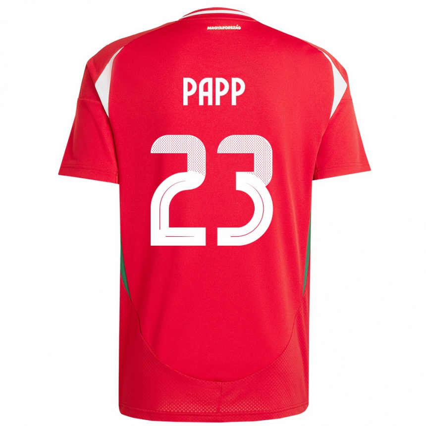 Damen Fußball Ungarn Luca Papp #23 Rot Heimtrikot Trikot 24-26 T-Shirt Luxemburg