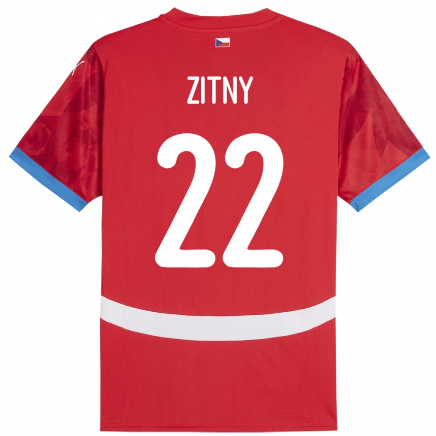 Damen Fußball Tschechien Matej Zitny #22 Rot Heimtrikot Trikot 24-26 T-Shirt Luxemburg