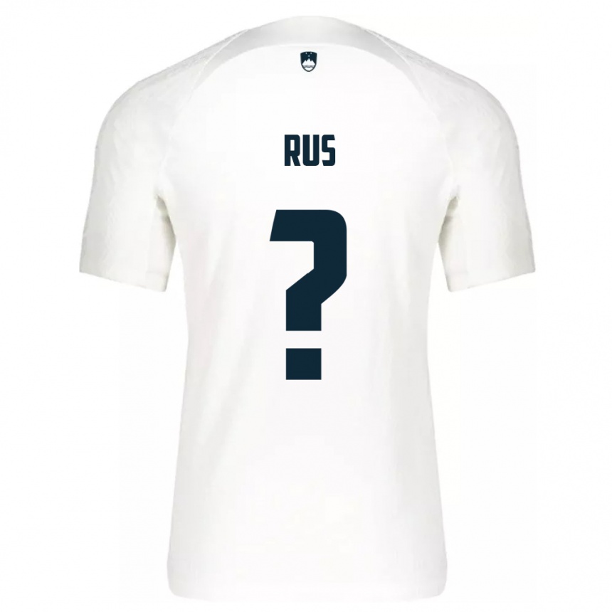 Damen Fußball Slowenien Luka Rus #0 Weiß Heimtrikot Trikot 24-26 T-Shirt Luxemburg