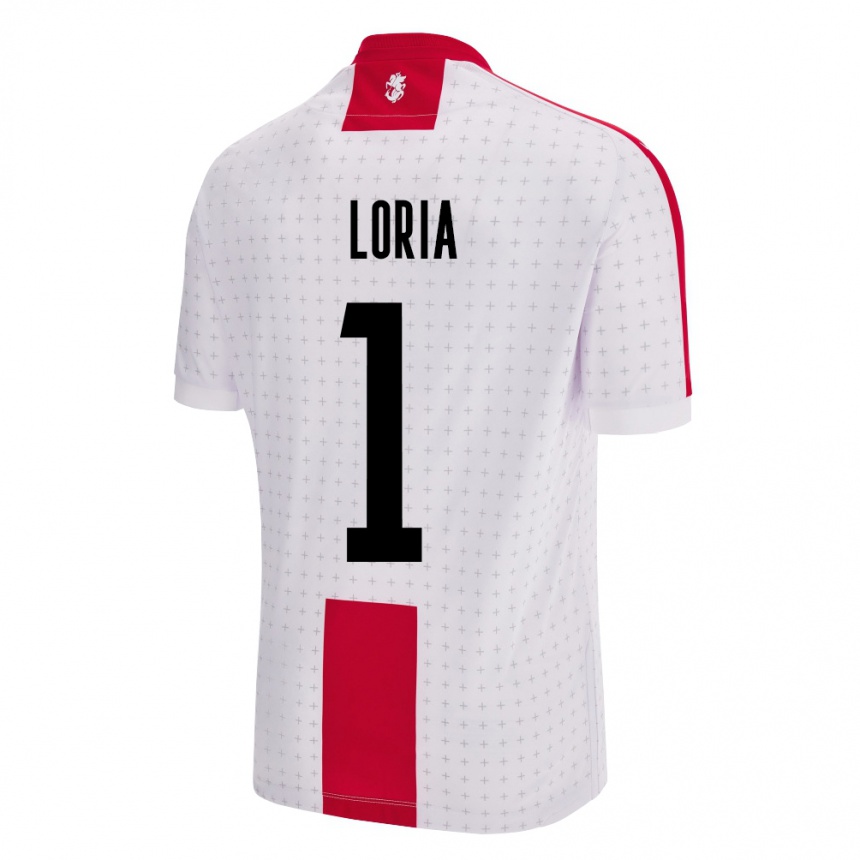 Damen Fußball Georgien Giorgi Loria #1 Weiß Heimtrikot Trikot 24-26 T-Shirt Luxemburg