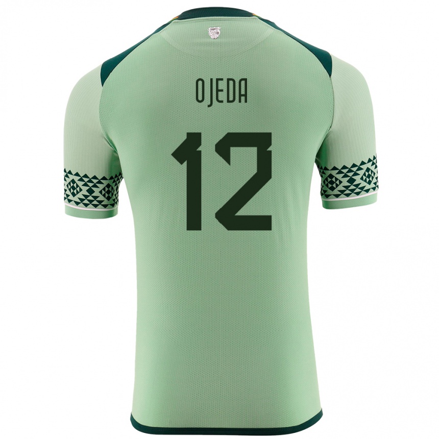 Damen Fußball Bolivien Vanessa Ojeda #12 Hellgrün Heimtrikot Trikot 24-26 T-Shirt Luxemburg