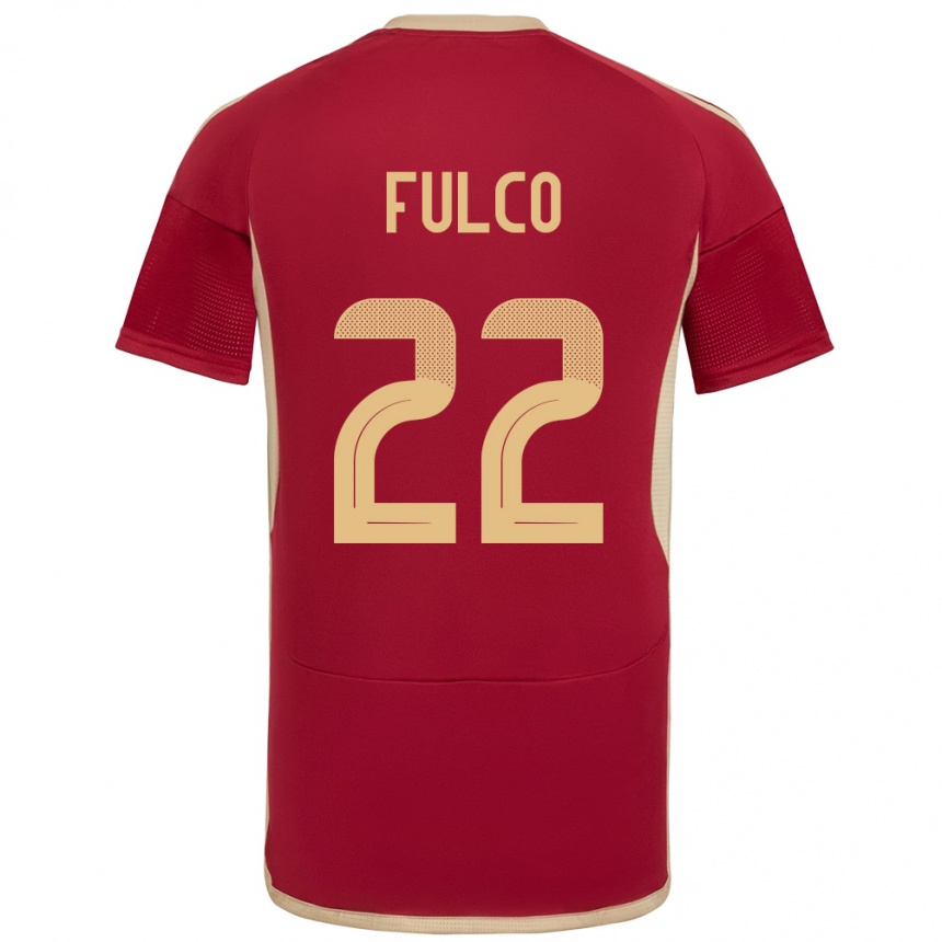 Damen Fußball Venezuela Pedro Fulco #22 Burgund Heimtrikot Trikot 24-26 T-Shirt Luxemburg