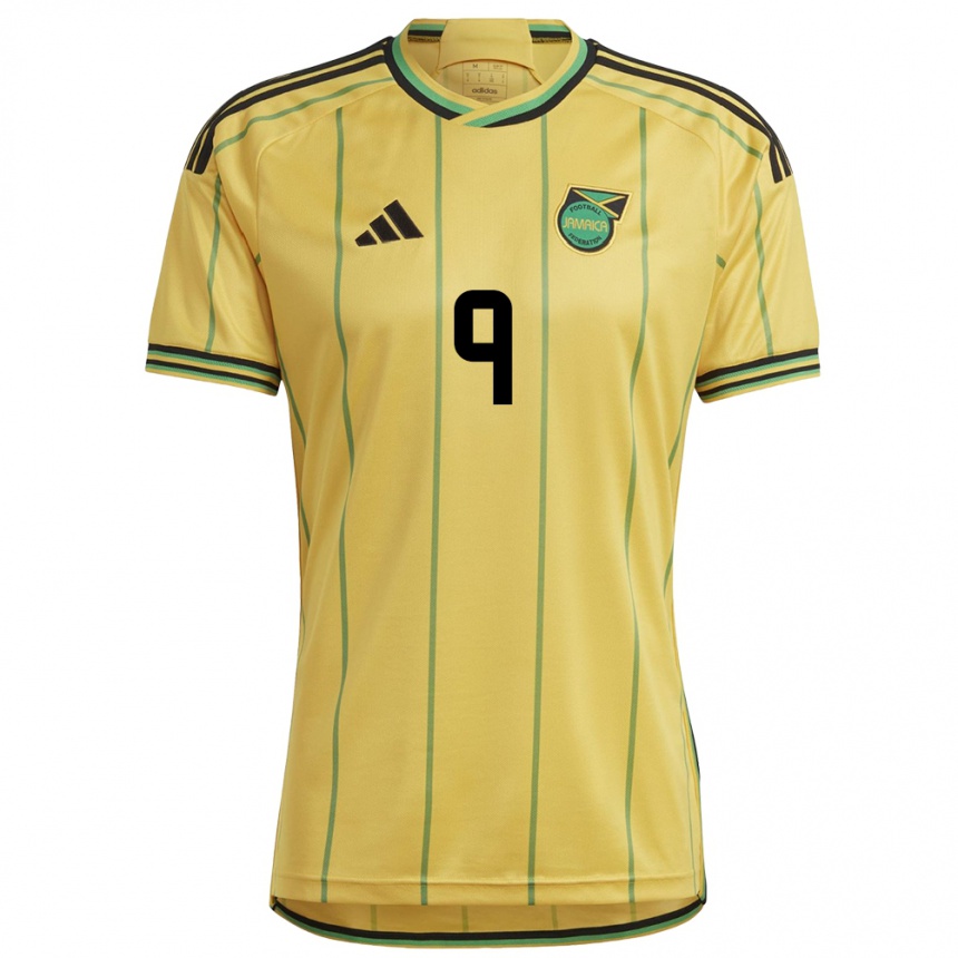 Damen Fußball Jamaika Kameron Simmonds #9 Gelb Heimtrikot Trikot 24-26 T-Shirt Luxemburg