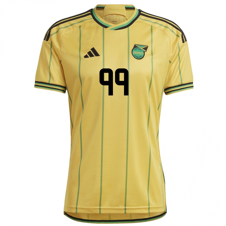 Damen Fußball Jamaika Malikae Dayes #99 Gelb Heimtrikot Trikot 24-26 T-Shirt Luxemburg