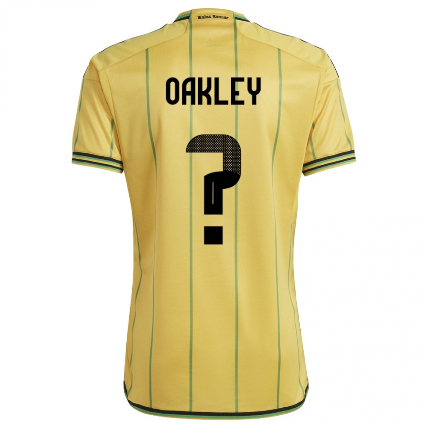 Damen Fußball Jamaika Katie Oakley #0 Gelb Heimtrikot Trikot 24-26 T-Shirt Luxemburg