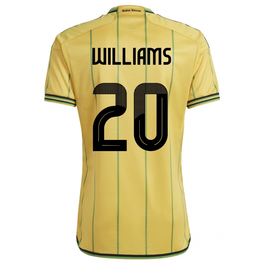 Damen Fußball Jamaika Victoria Williams #20 Gelb Heimtrikot Trikot 24-26 T-Shirt Luxemburg