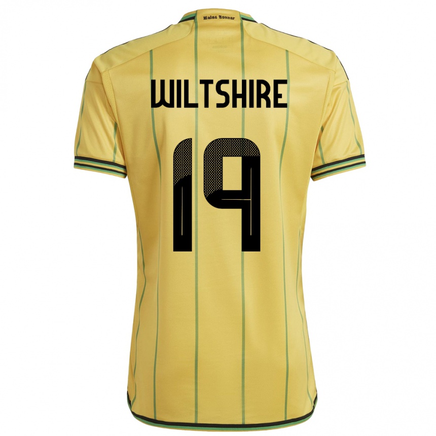 Damen Fußball Jamaika Tiernny Wiltshire #19 Gelb Heimtrikot Trikot 24-26 T-Shirt Luxemburg
