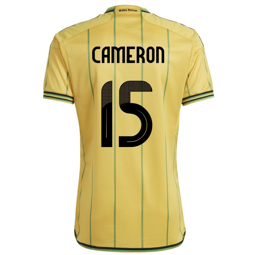 Damen Fußball Jamaika Tiffany Cameron #15 Gelb Heimtrikot Trikot 24-26 T-Shirt Luxemburg