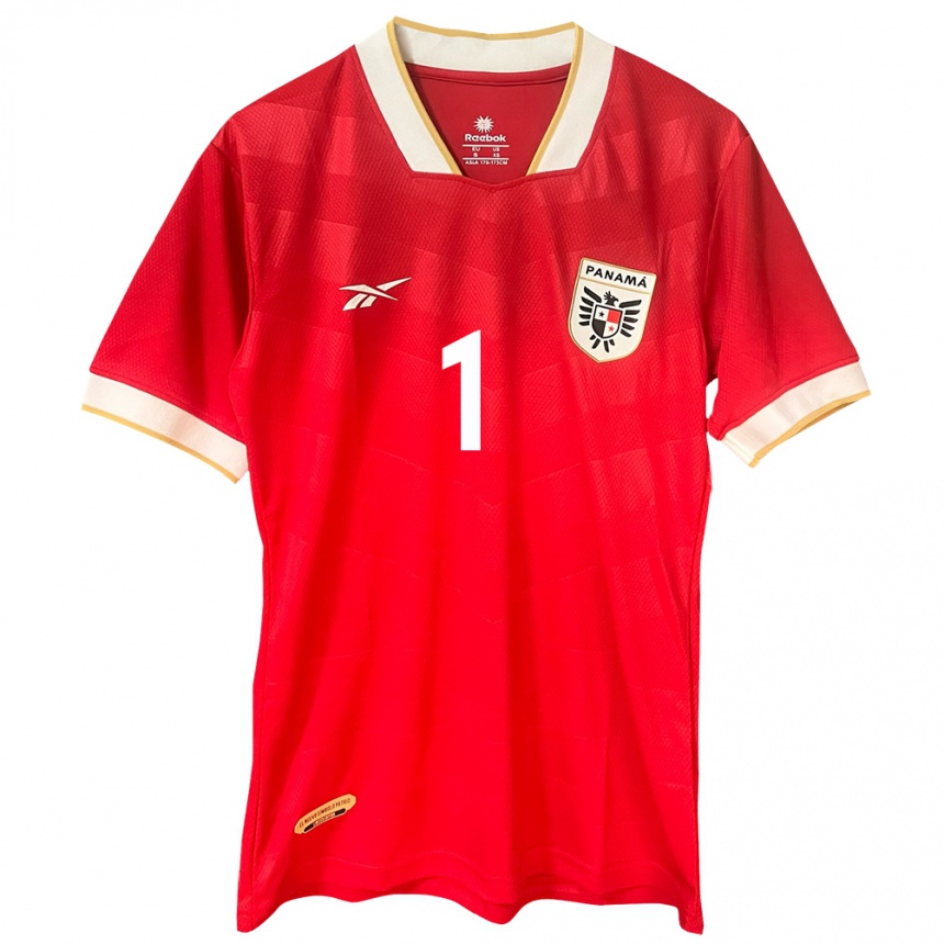 Damen Fußball Panama Valeska Domínguez #1 Rot Heimtrikot Trikot 24-26 T-Shirt Luxemburg
