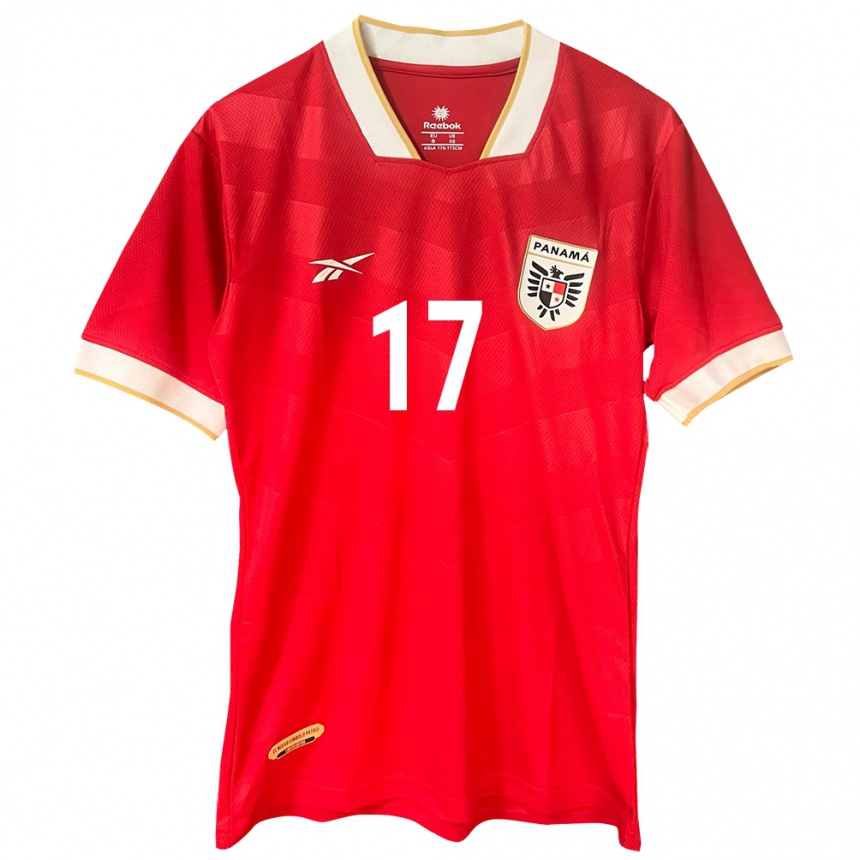 Damen Fußball Panama Kenia Rangel #17 Rot Heimtrikot Trikot 24-26 T-Shirt Luxemburg
