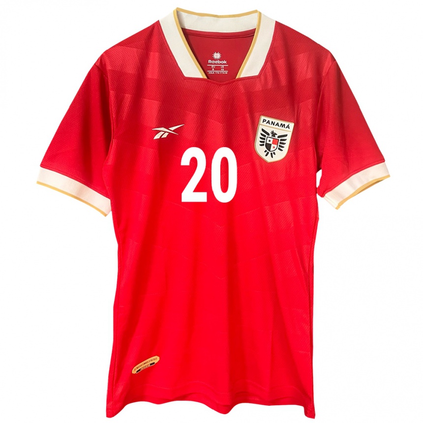 Damen Fußball Panama Blas Pérez #20 Rot Heimtrikot Trikot 24-26 T-Shirt Luxemburg