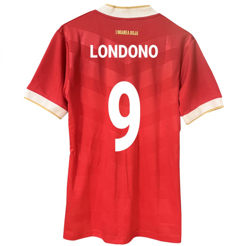 Damen Fußball Panama Azarias Londoño #9 Rot Heimtrikot Trikot 24-26 T-Shirt Luxemburg
