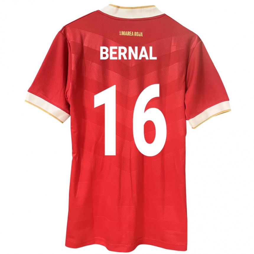 Damen Fußball Panama José Bernal #16 Rot Heimtrikot Trikot 24-26 T-Shirt Luxemburg