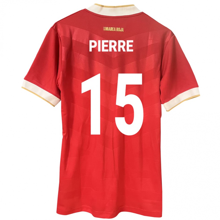 Damen Fußball Panama Joshua Pierre #15 Rot Heimtrikot Trikot 24-26 T-Shirt Luxemburg