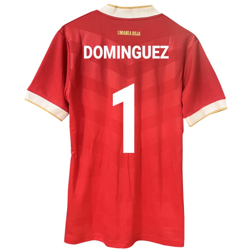 Damen Fußball Panama Valeska Domínguez #1 Rot Heimtrikot Trikot 24-26 T-Shirt Luxemburg