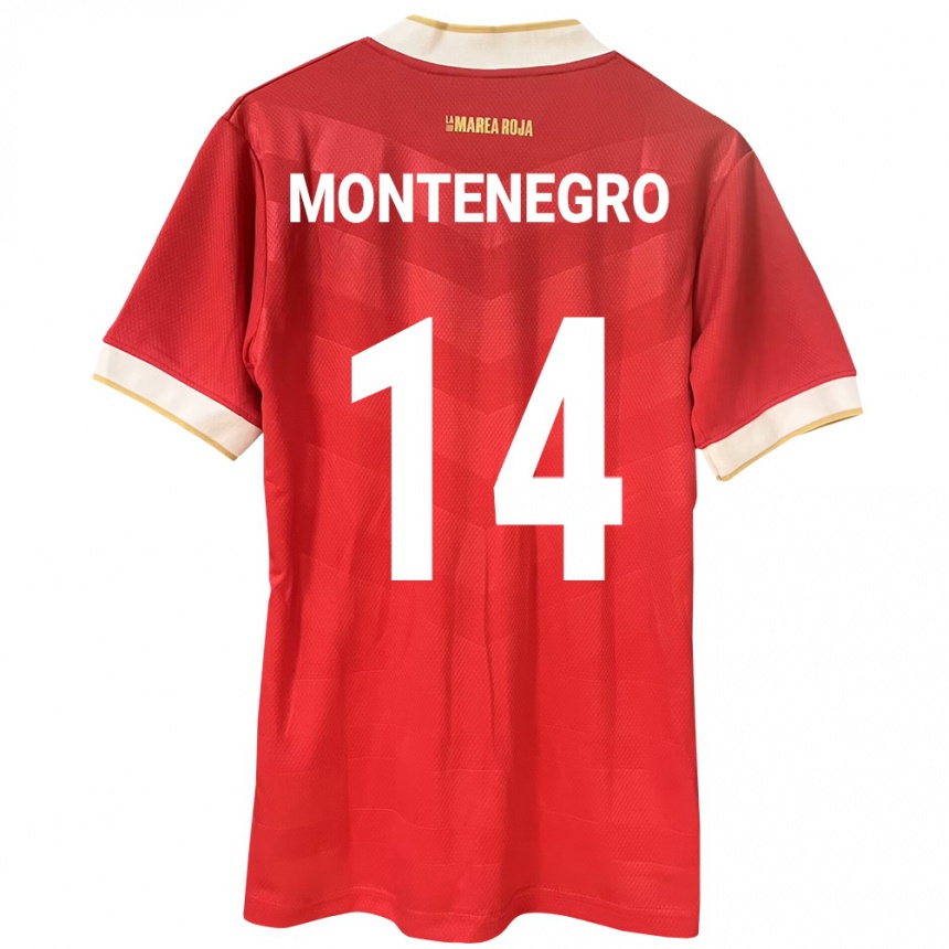 Damen Fußball Panama Carmen Montenegro #14 Rot Heimtrikot Trikot 24-26 T-Shirt Luxemburg