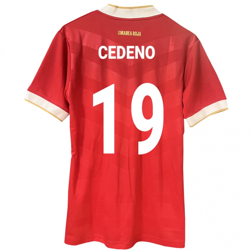 Damen Fußball Panama Lineth Cedeño #19 Rot Heimtrikot Trikot 24-26 T-Shirt Luxemburg