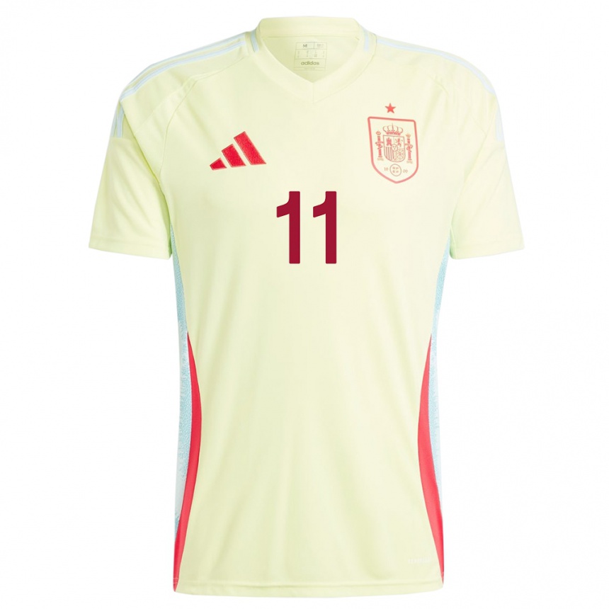 Damen Fußball Spanien Alexia Putellas #11 Gelb Auswärtstrikot Trikot 24-26 T-Shirt Luxemburg