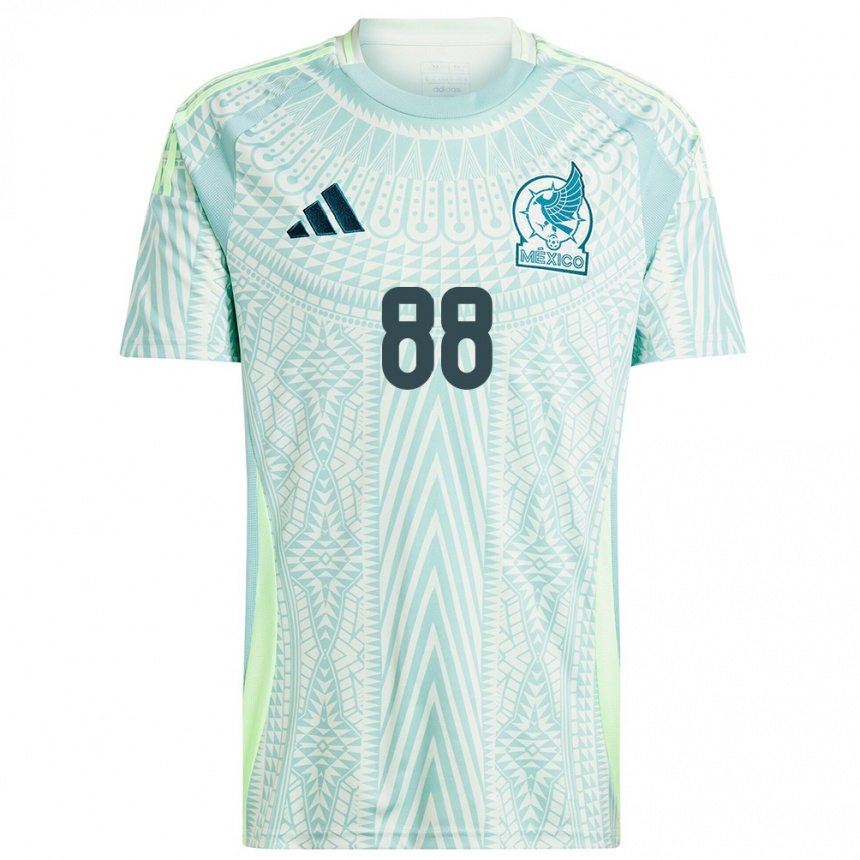 Damen Fußball Mexiko Maricarmen Reyes #88 Leinengrün Auswärtstrikot Trikot 24-26 T-Shirt Luxemburg