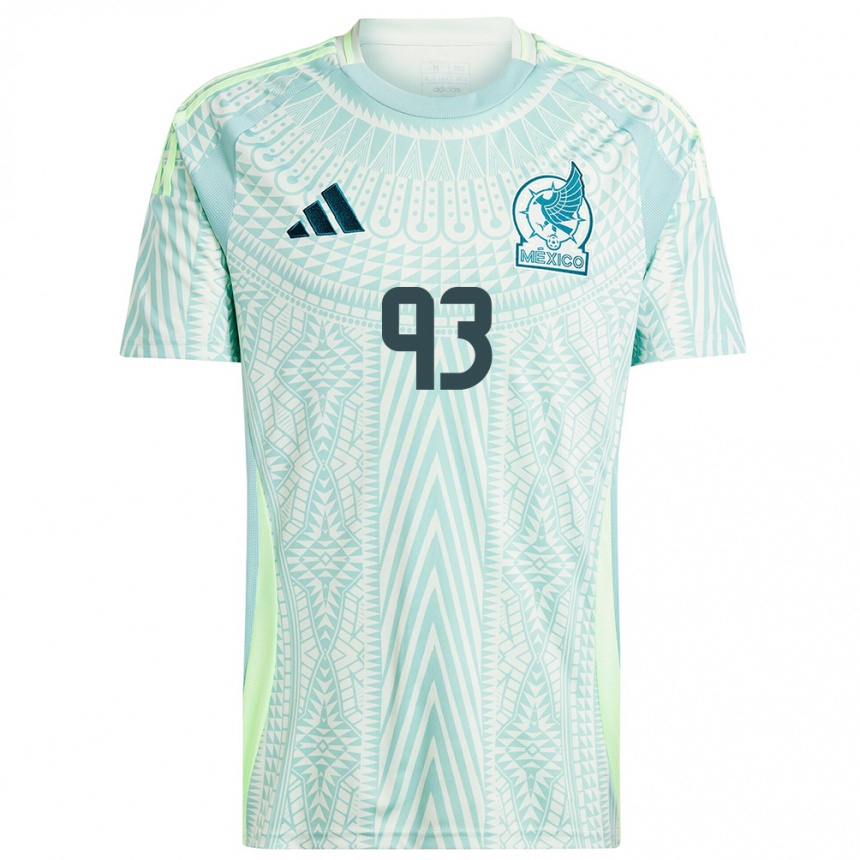 Damen Fußball Mexiko Rebeca Bernal #93 Leinengrün Auswärtstrikot Trikot 24-26 T-Shirt Luxemburg