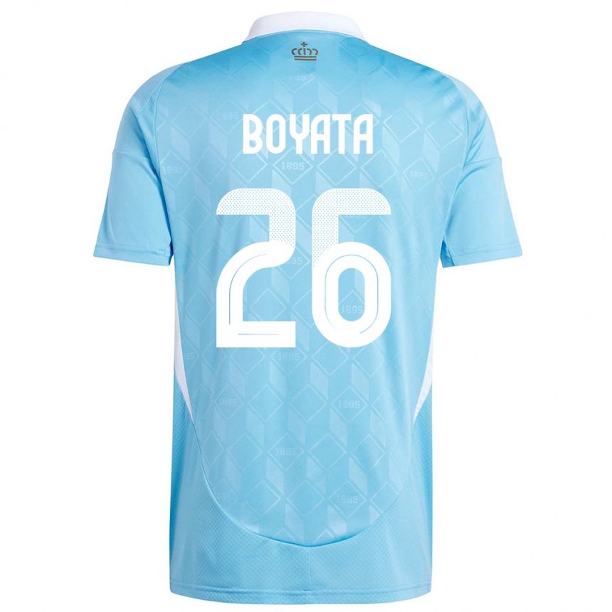Damen Fußball Belgien Dedryck Boyata #26 Blau Auswärtstrikot Trikot 24-26 T-Shirt Luxemburg