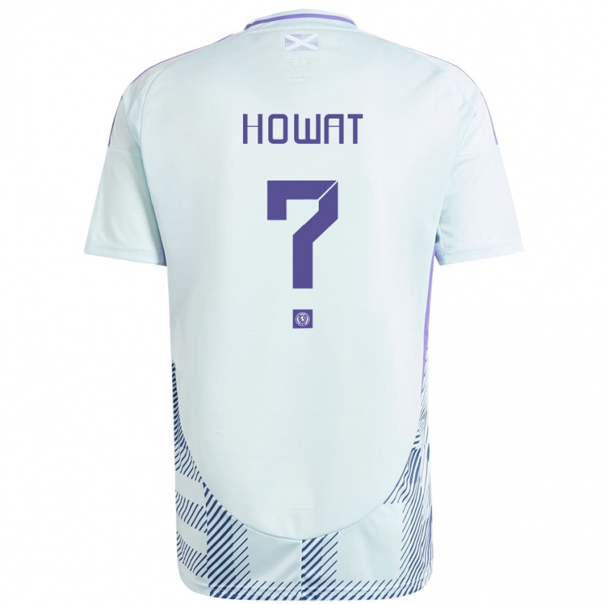 Damen Fußball Schottland Kirsty Howat #0 Helles Mintblau Auswärtstrikot Trikot 24-26 T-Shirt Luxemburg