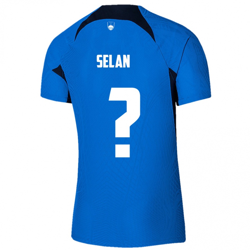 Damen Fußball Slowenien Beno Selan #0 Blau Auswärtstrikot Trikot 24-26 T-Shirt Luxemburg