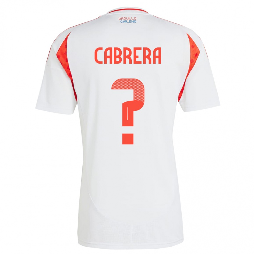 Damen Fußball Chile Vicente Cabrera #0 Weiß Auswärtstrikot Trikot 24-26 T-Shirt Luxemburg