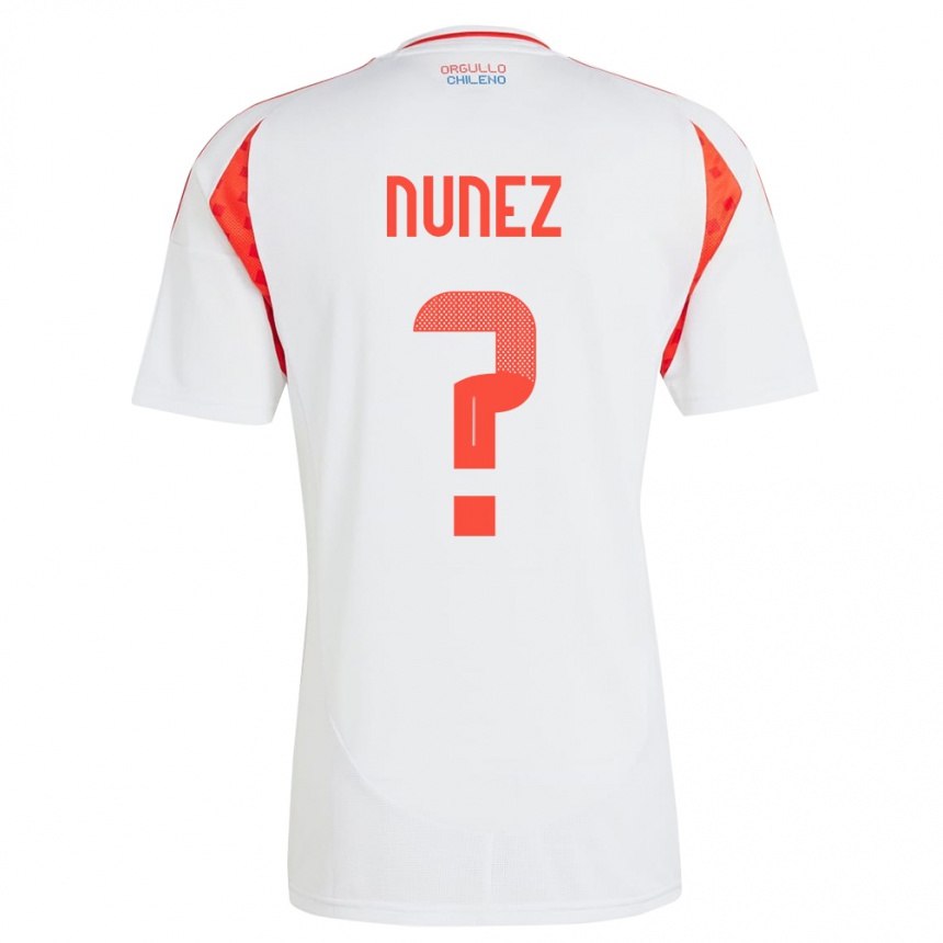 Damen Fußball Chile Renato Nuñez #0 Weiß Auswärtstrikot Trikot 24-26 T-Shirt Luxemburg