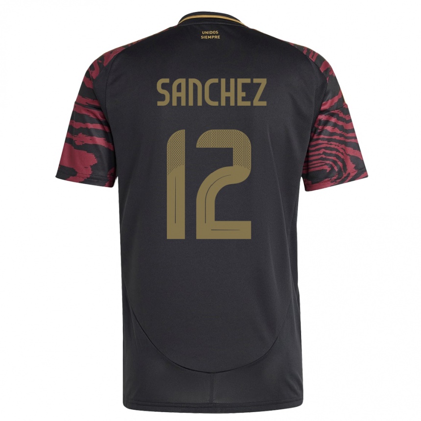 Damen Fußball Peru Maryory Sánchez #12 Schwarz Auswärtstrikot Trikot 24-26 T-Shirt Luxemburg