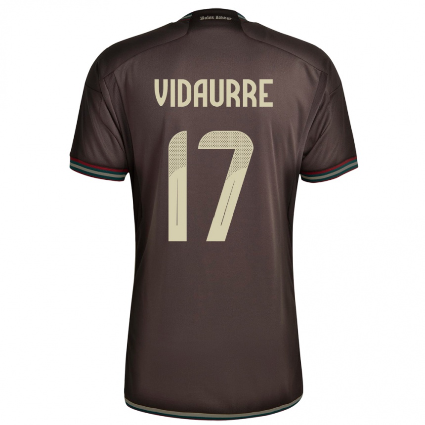 Damen Fußball Jamaika Zoe Vidaurre #17 Nachtbraun Auswärtstrikot Trikot 24-26 T-Shirt Luxemburg
