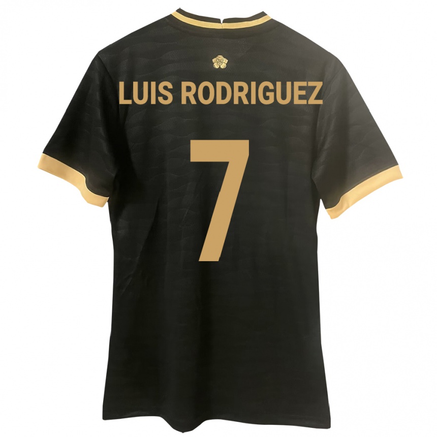 Damen Fußball Panama José Luis Rodríguez #7 Schwarz Auswärtstrikot Trikot 24-26 T-Shirt Luxemburg