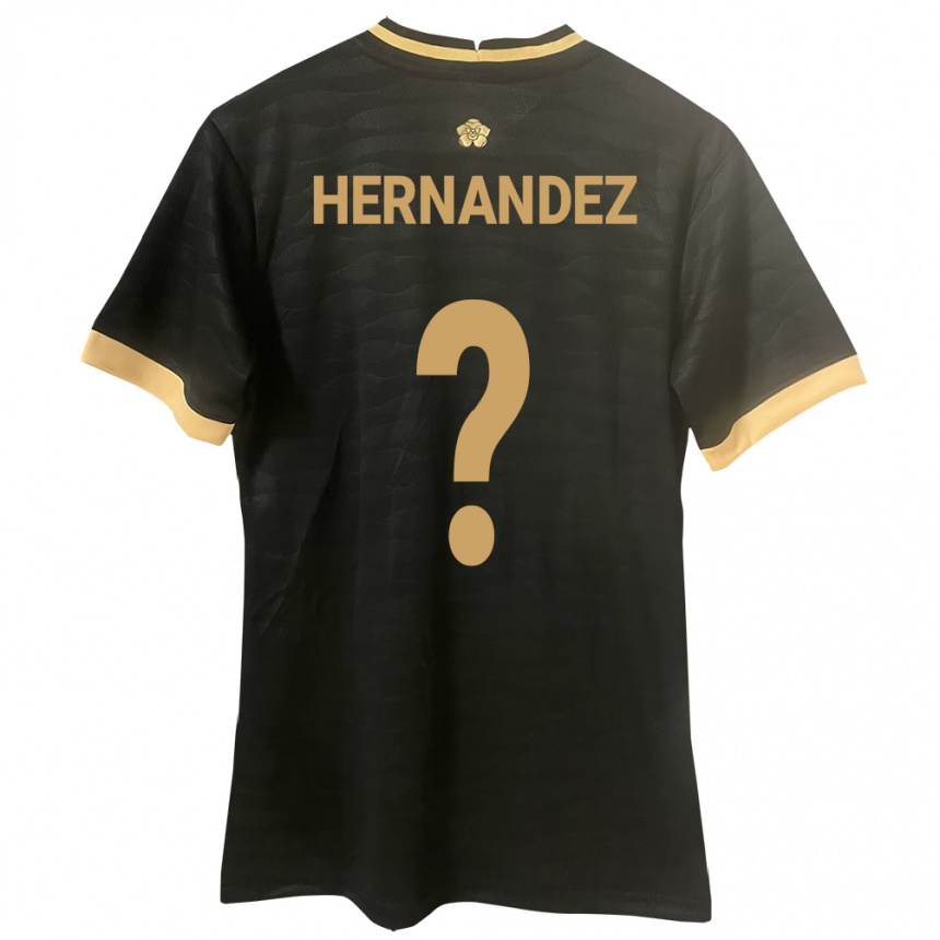 Damen Fußball Panama Carlos Hernández #0 Schwarz Auswärtstrikot Trikot 24-26 T-Shirt Luxemburg