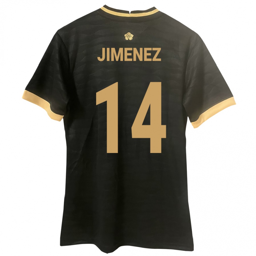 Damen Fußball Panama Juan Jiménez #14 Schwarz Auswärtstrikot Trikot 24-26 T-Shirt Luxemburg