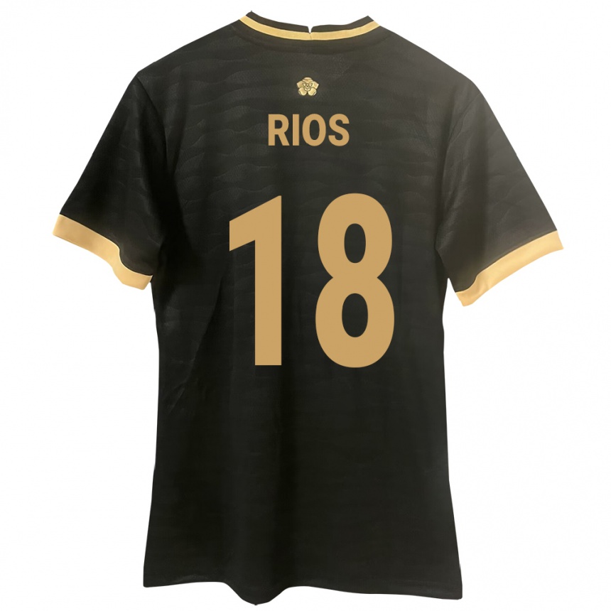 Damen Fußball Panama Héctor Ríos #18 Schwarz Auswärtstrikot Trikot 24-26 T-Shirt Luxemburg