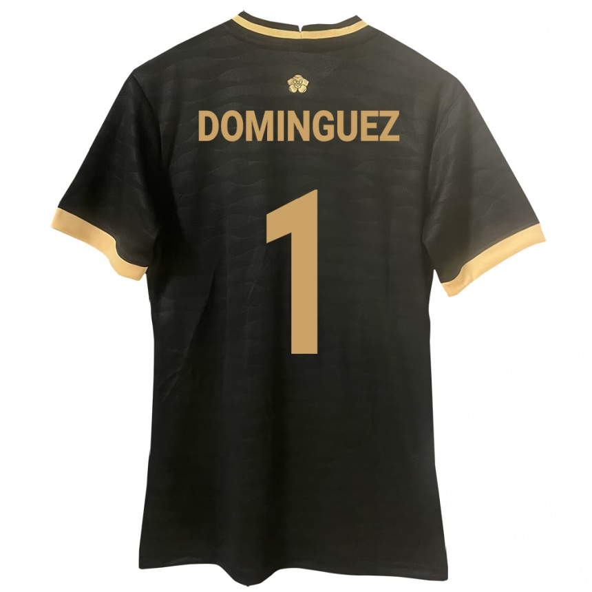 Damen Fußball Panama Valeska Domínguez #1 Schwarz Auswärtstrikot Trikot 24-26 T-Shirt Luxemburg
