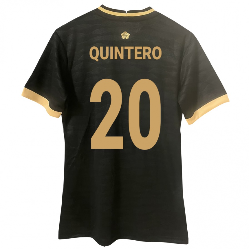 Damen Fußball Panama Aldrith Quintero #20 Schwarz Auswärtstrikot Trikot 24-26 T-Shirt Luxemburg