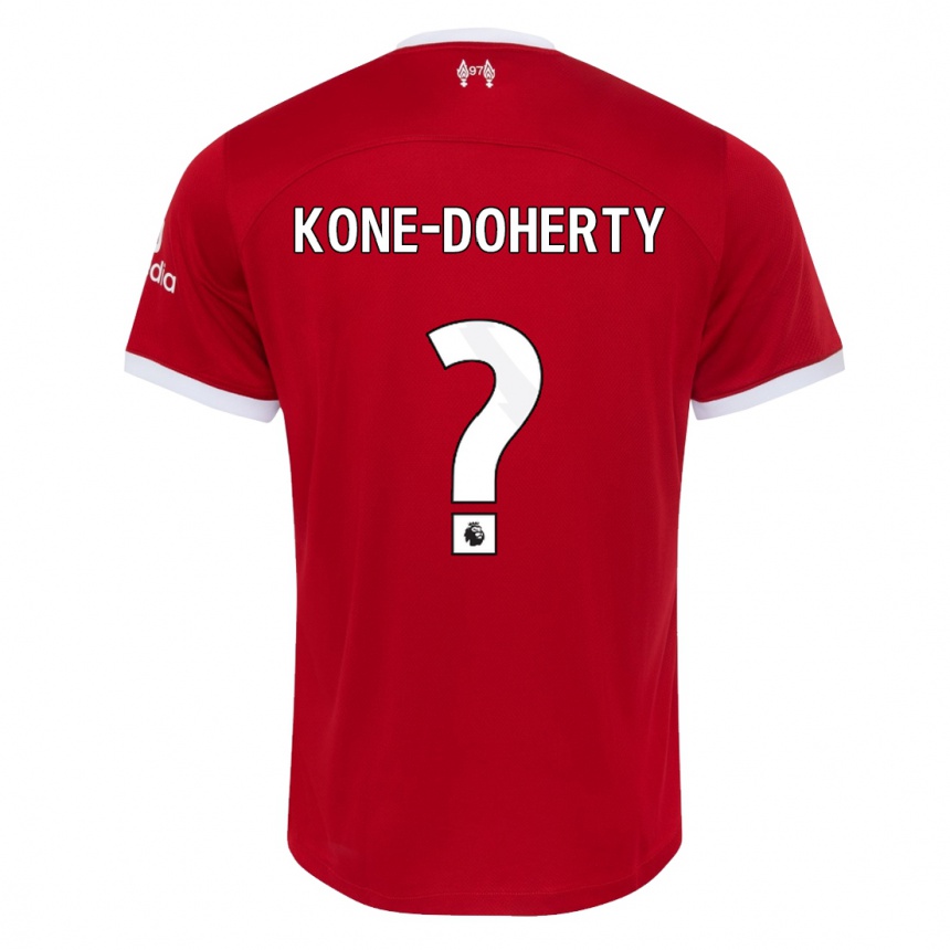 Kinder Fußball Trent Kone-Doherty #0 Rot Heimtrikot Trikot 2023/24 T-Shirt Luxemburg