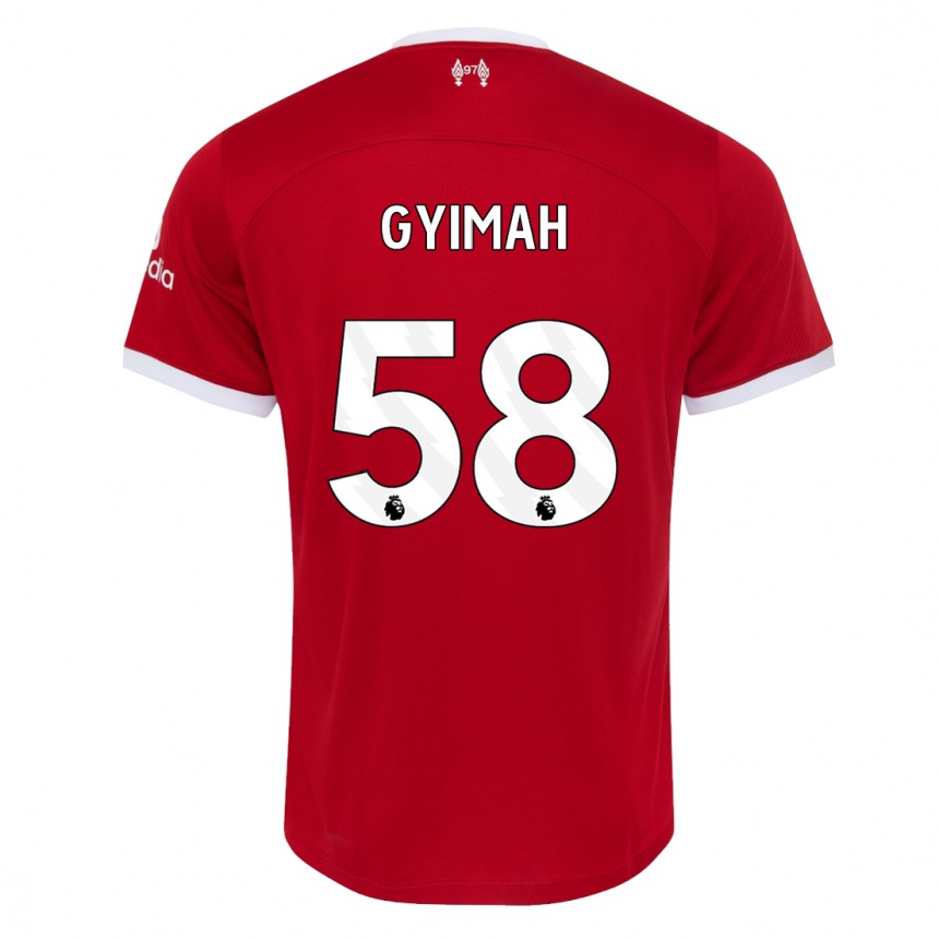 Kinder Fußball Francis Gyimah #58 Rot Heimtrikot Trikot 2023/24 T-Shirt Luxemburg