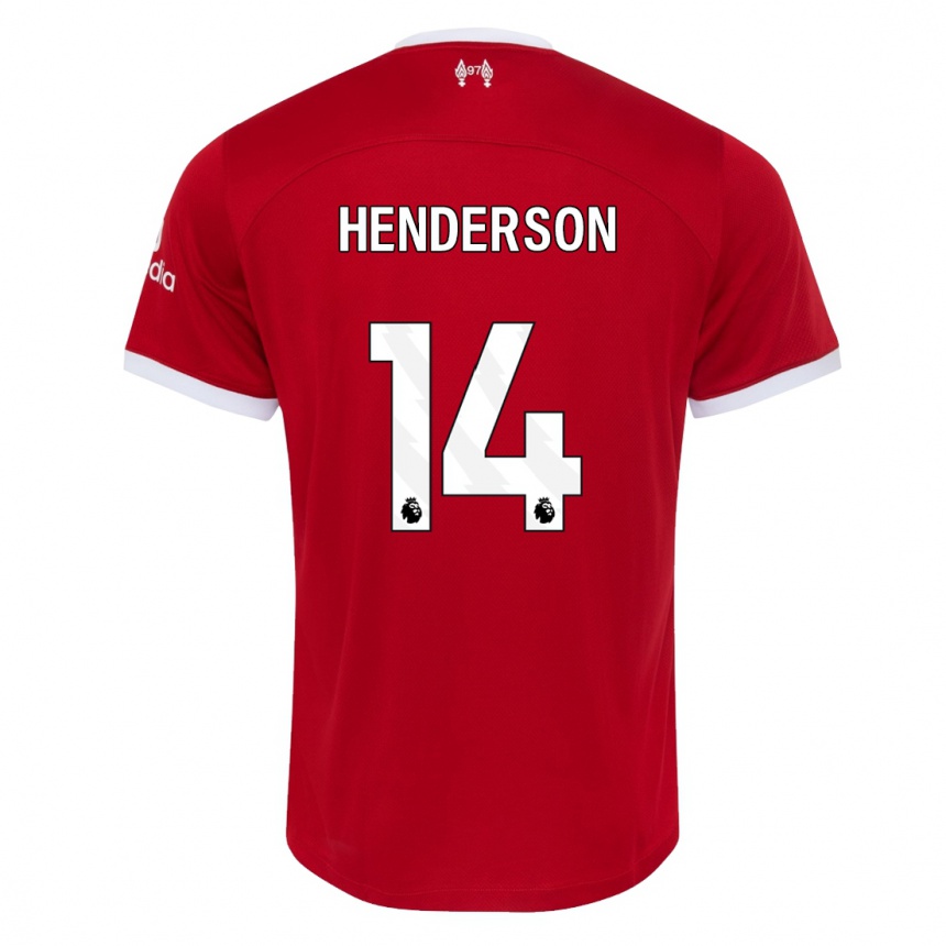 Kinder Fußball Henderson #14 Rot Heimtrikot Trikot 2023/24 T-Shirt Luxemburg