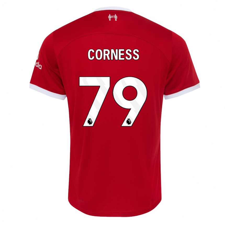 Kinder Fußball Dominic Corness #79 Rot Heimtrikot Trikot 2023/24 T-Shirt Luxemburg