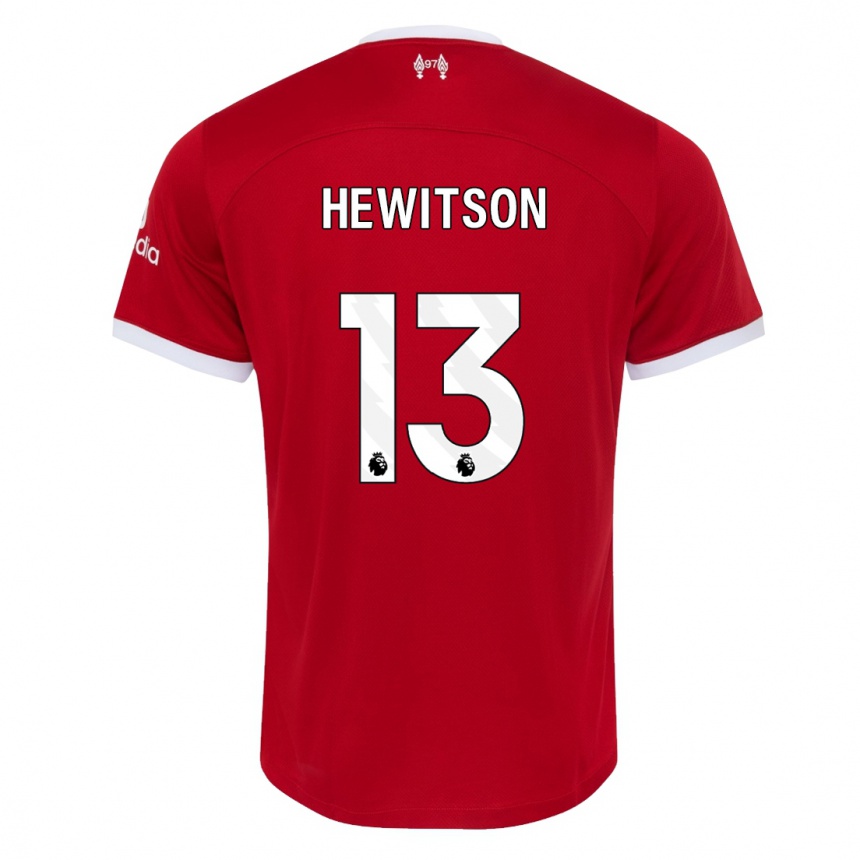 Kinder Fußball Luke Hewitson #13 Rot Heimtrikot Trikot 2023/24 T-Shirt Luxemburg