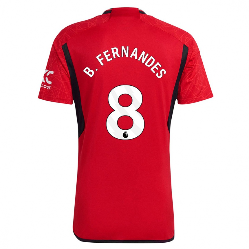 Kinder Fußball Bruno Fernandes #8 Rot Heimtrikot Trikot 2023/24 T-Shirt Luxemburg