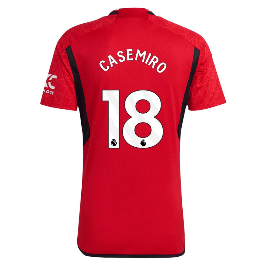 Kinder Fußball Casemiro #18 Rot Heimtrikot Trikot 2023/24 T-Shirt Luxemburg